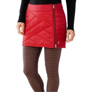 Smartwool Corbet 120 Quilted Insulated Zip Skirt in Hibiscus Red Women’s Size XL
